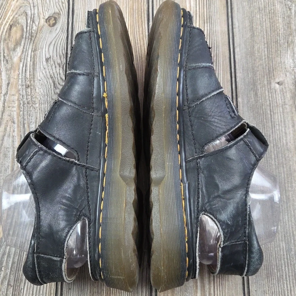 Vintage Dr. Martens Black Leather Fisherman Sandals​ Size 9 Made In ENGLAND